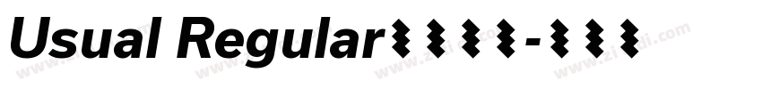 Usual Regular字体下载字体转换